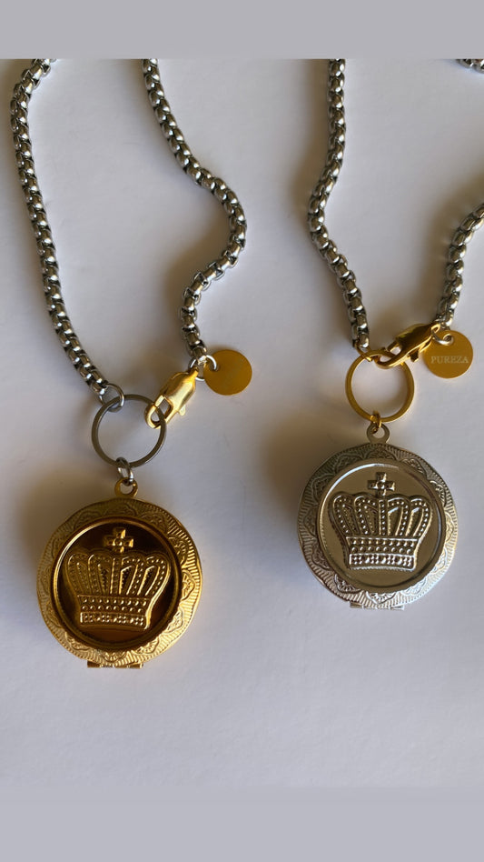 Colar Relicário Dourado - Dia da Mãe