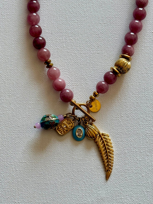 Colar Pedras Frias Lilás/Purpura