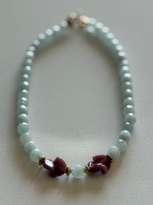 Colar de Pedra Água-Marinha