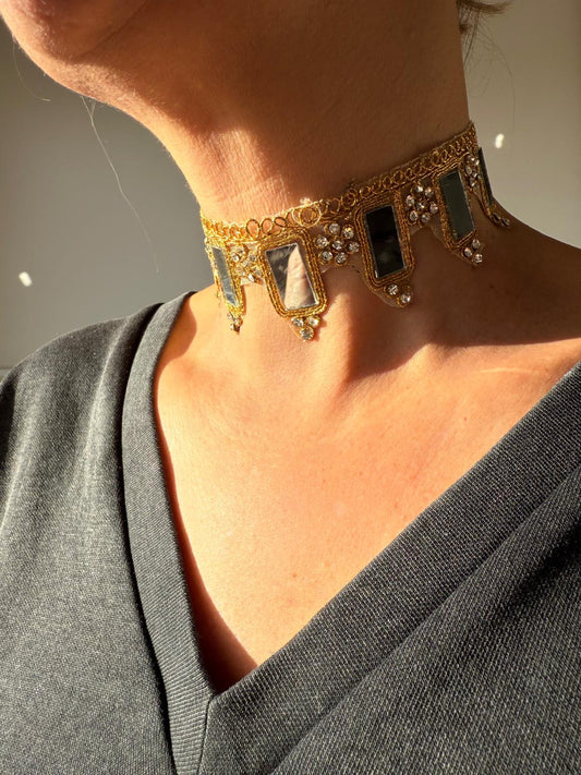 Gargantilha Espelhos Retangular