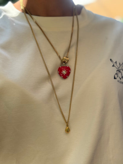 Colar Coração Vermelho