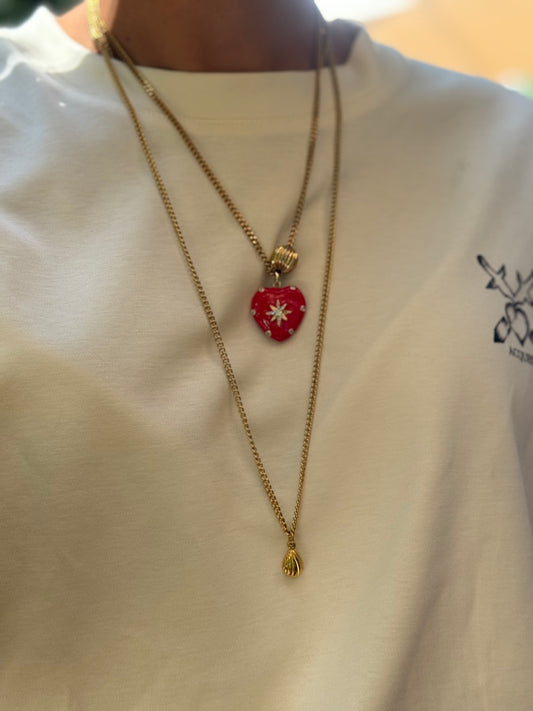 Colar Coração Vermelho