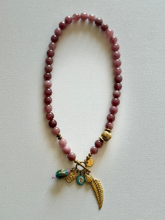 Colar Pedras Frias Lilás/Purpura