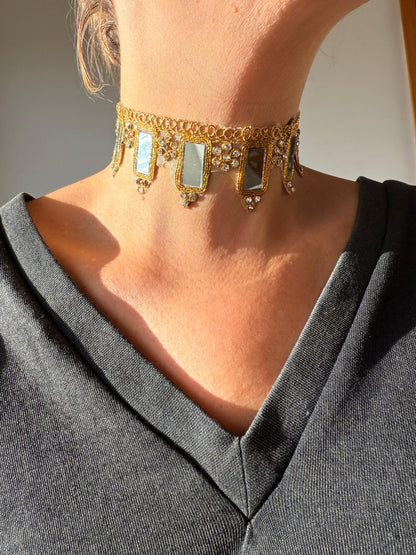 Gargantilha Espelhos Retangular